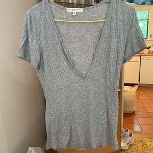 Gray V-Neck top